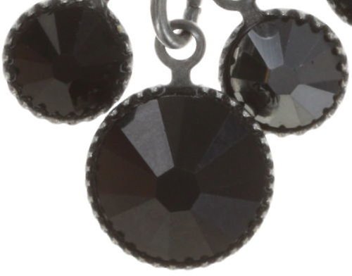 Kép Earring stud dangling Waterfalls Black  