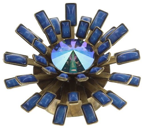 Bild für Ring Love You Love You Not Blau  groß