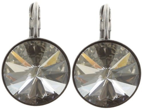 image pour Boucles d'oreilles Eurowire Rivoli Blanc crystal silver shade 14mm