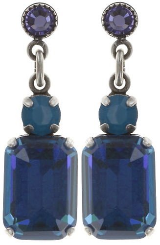 image for Earring Stud Dangling To Katharine With Love II Blue  14 X 10 mm