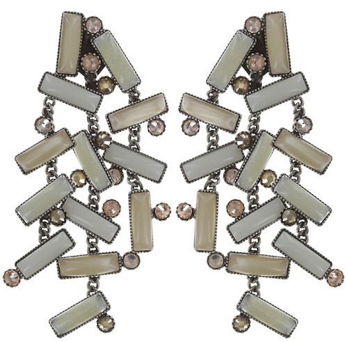 Bild für Ohrstecker baumelnd Small Tones Beating Weiß  