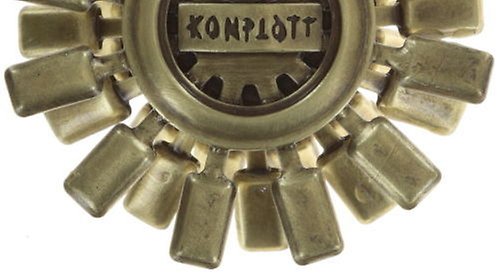 Bild für Brosche Pin Love You Love You Not Weiß crystal metallic sunshine Medium