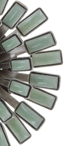 image for Pin Love You Love You Not Green crystal silver shade large