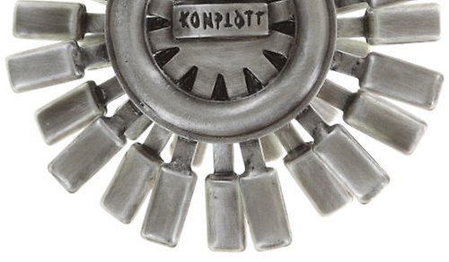 Bild für Brosche Pin Love You Love You Not Grün Kristall Silber Schatten groß