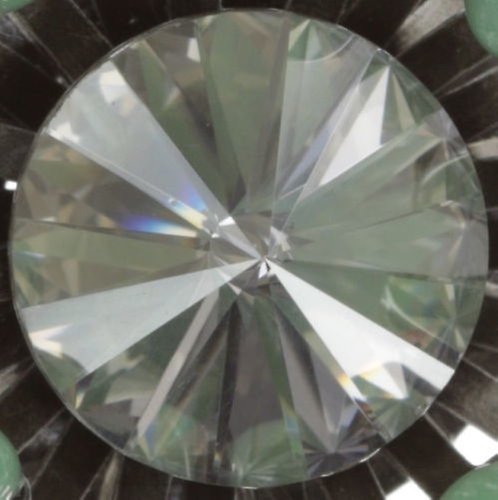 image pour Clou d'oreille Love You Love You Not Vert crystal silver shade medium