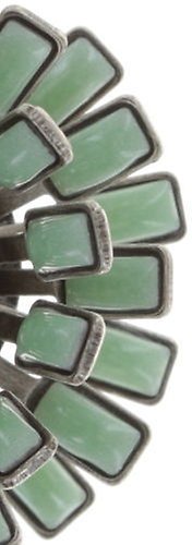 image pour Clou d'oreille Love You Love You Not Vert crystal silver shade medium