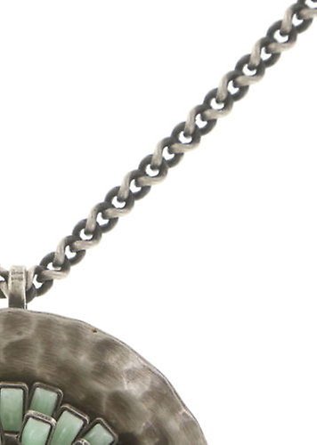 image pour Collier pendant (long) Archaic Love Oracle Vert crystal silver shade medium