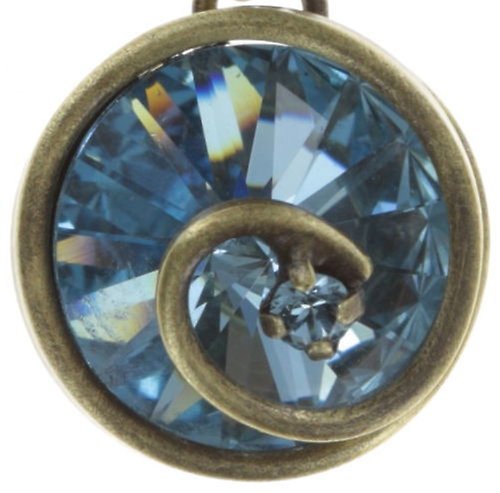 Bild für Ohrstecker baumelnd Classic Twist Blau Aquamarin 