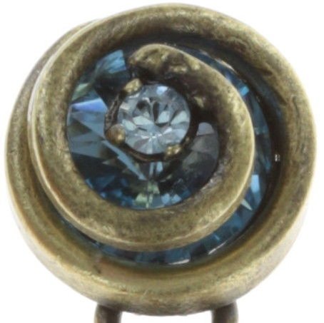 image for Earring Stud Dangling Classic Twist Blue aquamarine 