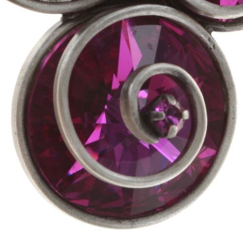 image for Necklace Pendant Classic Twist Dark Rose fuchsia 