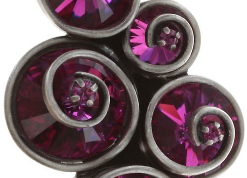 image for Necklace Pendant Classic Twist Dark Rose fuchsia 