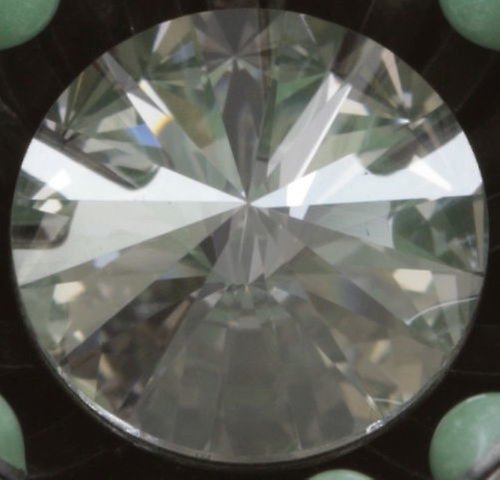 image for Earring Eurowire Archaic Love Oracle Green crystal silver shade medium