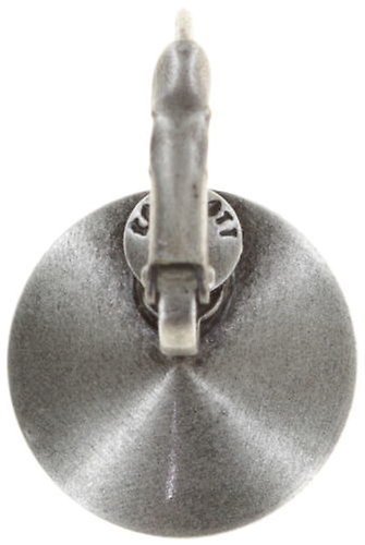 image for Earring Eurowire Rivoli White crystal silver shade 14mm