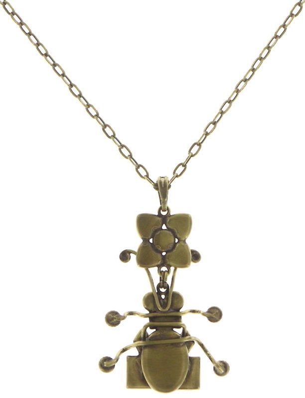 image pour Collier pendant Bug Me Now Noir / Marron  