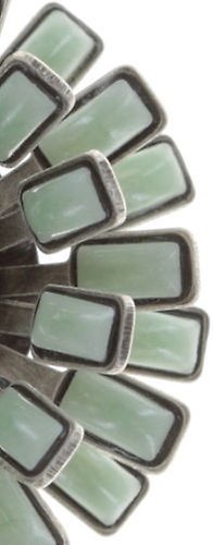 Bild für Brosche Pin Love You Love You Not Grün Kristall Silber Schatten Medium