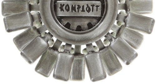 Bild für Brosche Pin Love You Love You Not Grün Kristall Silber Schatten Medium