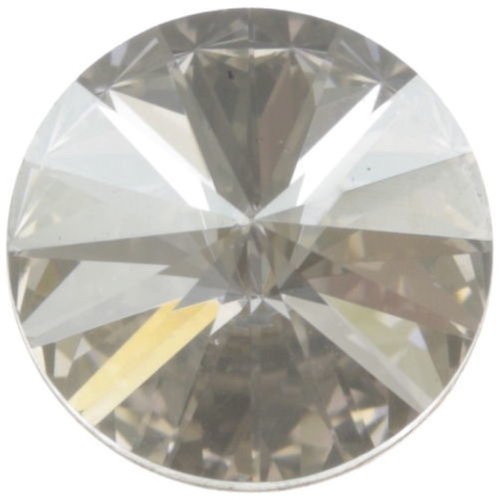 image pour Clou d'oreille Rivoli Blanc crystal silver shade 12 mm