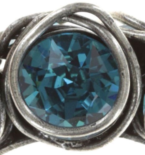Bild für Ring Sparkle Twist Blau Türkis 