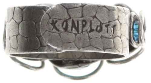 image pour Anneau Sparkle Twist Bleu Turquoise 