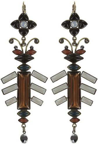 image for Earring Eurowire Dangling Bug Me Now Black / Brown  