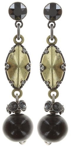 image for Earring Stud Dangling Earth, Wind & Glamour Black  