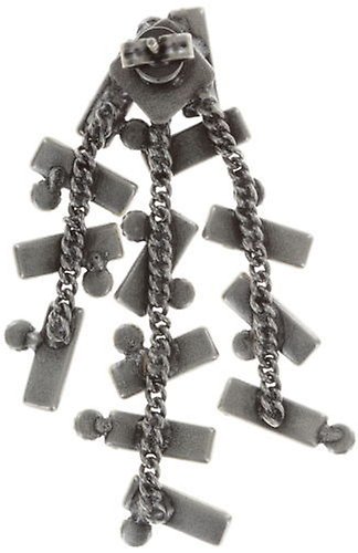 image pour Clou d'oreille pendant Small Tones Beating Blanc  