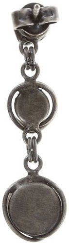 image for Earring Stud Dangling Sparkle Twist White crystal 