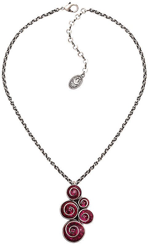 image for Necklace Pendant Classic Twist Dark Rose fuchsia 