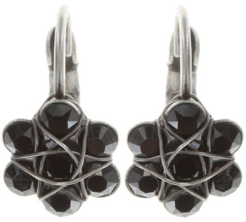 Kép Earring eurowire 70's Circle Black  