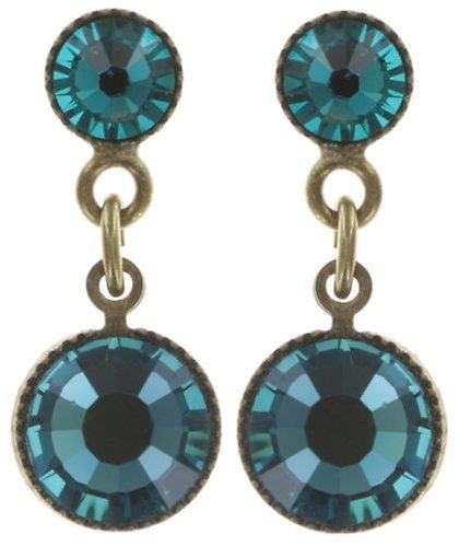 image for Earring stud dangling Waterfalls Blue / Green  