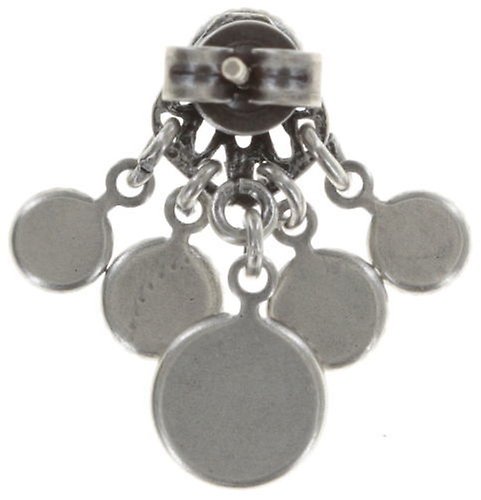 image for Earring Stud Dangling Waterfalls Green / Lila  