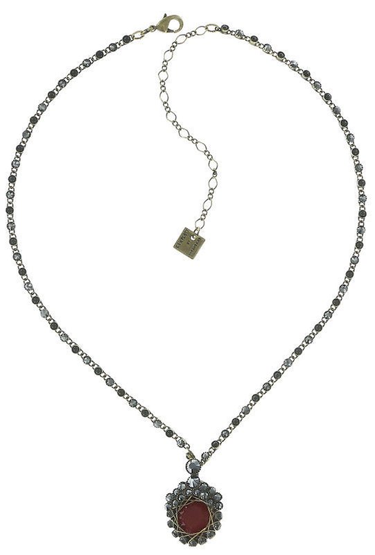 image pour Collier pendant Queen of Elves Noir / Rouge  