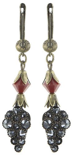image pour Boucles d'oreilles pendantes Queen of Elves Noir / Rouge  