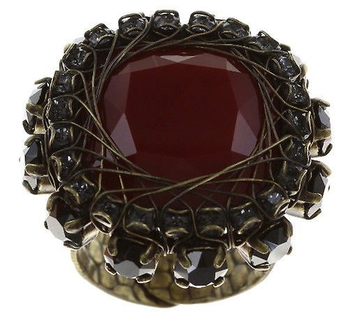 image pour Anneau Queen of Elves Noir / Rouge  20 mm