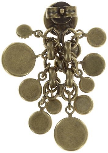 image for Earring Stud Dangling Waterfalls Coralline / Orange  