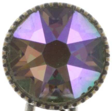 image for Earring stud dangling Waterfalls Green / Lila  