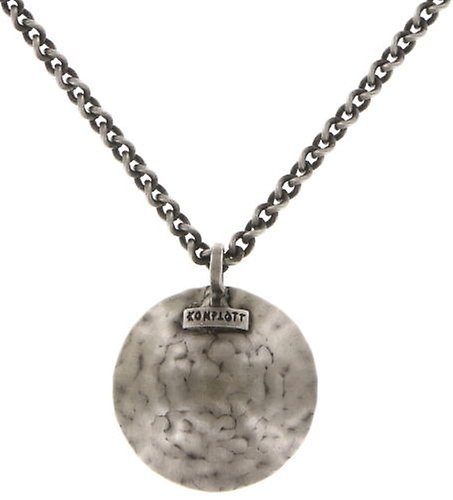 image for Necklace pendant Archaic Love Oracle Green crystal silver shade small