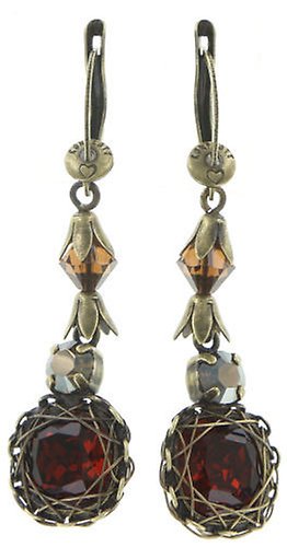 image pour Boucles d'oreilles pendantes Queen of Elves Marron  