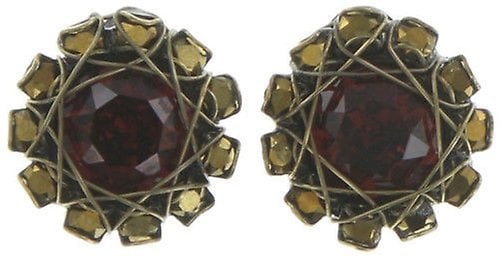 image for Earring stud Queen of Elves Brown  