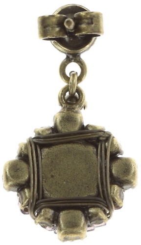 image pour Clou d'oreille pendant Byzantine peach/lila  