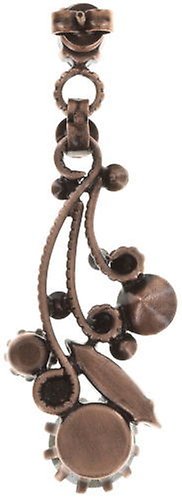 image pour Clou d'oreille pendant La Maitresse Marron / Vert  