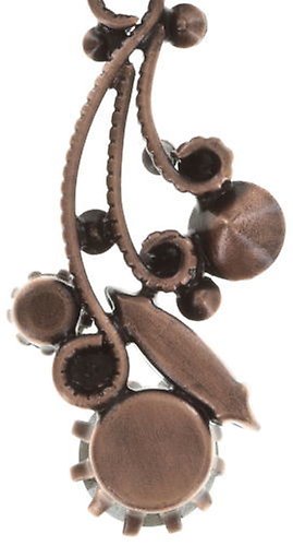 image pour Clou d'oreille pendant La Maitresse Marron / Vert  