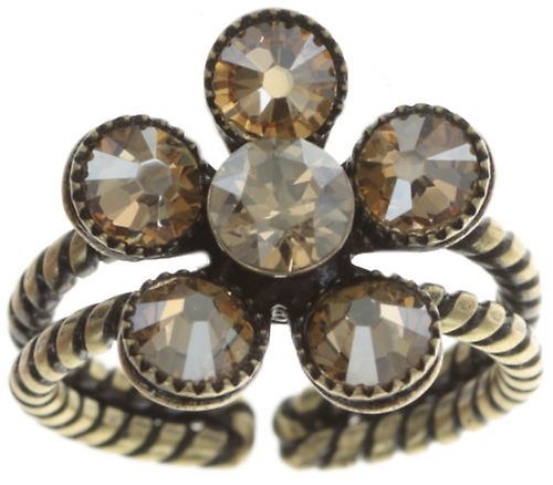 Bild für Ring Lost Garden Beige Kristall goldener Schatten 