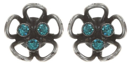 Bild für Ohrstecker Verlorene Unschuld am Gartenzaun Blau  