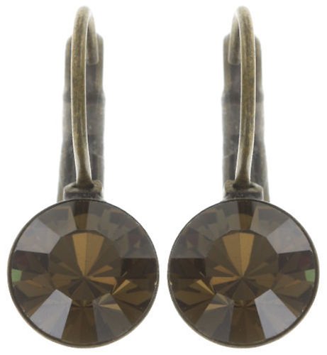 image pour Boucles d'oreilles Eurowire Black Jack Marron smoky quartz SS 39