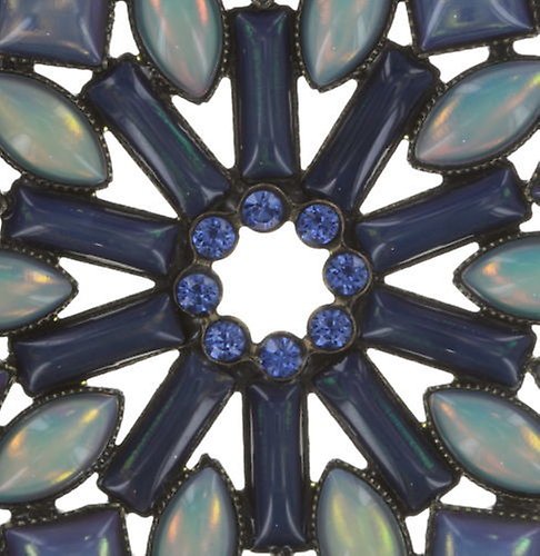 Bild für Ohrringe mit Brisur Ethnic Mosaic Blau / Grün  groß