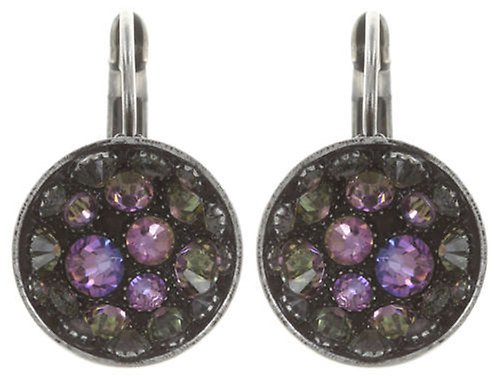 image for Earring Eurowire Orchid Hybrid Pink crystal vitrail light small