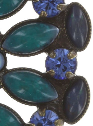 image pour Clou d'oreille pendant Ethnic Mosaic Bleu / Vert  medium