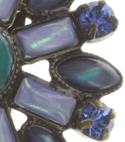 image pour Boucles d'oreilles Clip Ethnic Mosaic Bleu / Vert  extra small