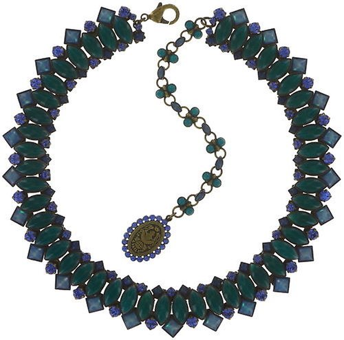 image for Necklace Ethnic Mosaic Blue / Green  